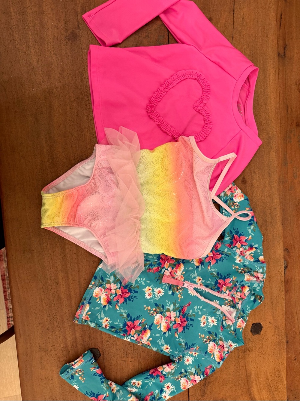 Cat & Jack Bright Pink Girls' Ruffle Heart Top